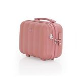 Mçs Polipropilen 3'lü Valiz Seti Büyük & Orta & Makyaj V305 (Koyu Pudra)