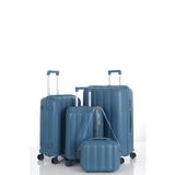 MÇS Polipropilen 4'lü Valiz Seti Sky Blue, V305, Sky Blue, Üniseks Yetişkin