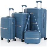 Mçs Polipropilen 4'lü Valiz Seti V366 - Sky Blue