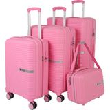 Mçs Polipropilen 4'lü Valiz Seti V374 - Pembe