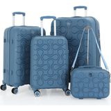 Mçs Polipropilen 4'lü Valiz Seti V376 - Sky Blue