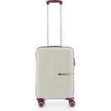 Mçs Polipropilen Valiz V374 55 CM - Bej - Siyah - Mürdüm