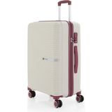 Mçs Polipropilen Valiz V374 65 CM - Kemik - Mürdüm