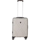 MÇS Polipropilen Valiz V375 55 cm - Kemik - Acı Kahve