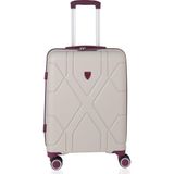 Mçs Polipropilen Valiz V375 65 cm - Beyaz - Mürdüm