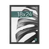 MCS Studio Gallery 18x24 Poster Çerçevesi Siyah Ahşap Damarlı, Dikey ve Yatay Duvara Asmalı Fotoğraflar, Posterler ve Sanat Baskıları için Büyük Resim Çerçevesi (1'li Paket)