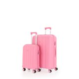 MÇS V305 PP Y.ÜRETİM VALİZ 55 CM + 75 CM KEMİK/BEBE MAVİ SET