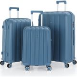 Mçs V305 Sky Blue Üçlü Polipropilen Valiz Seti Büyük Boy Dayanıklı Seyahat İçin Tasarlandı - Mavi