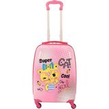 Mcs V307 Super Cat Baskı Pembe ABS Çocuk Valizi