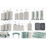 Mcs V377 Krem-Su Yeşili Üçlü Set Valiz - Krem - Su Yeşili