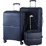 MÇS V379 Aura Y.üretim Pp Valiz 65 cm + 75 cm + Makyaj Set - Lacivert