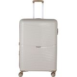MÇS V379 Aura Y.üretim Pp Valiz 75 cm - Beyaz - Gold
