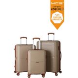 MÇS V379 Aura Y.üretim Pp Valiz Siyah Set - Kahverengi - Kahve