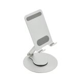McStorey 360° Döner Telefon Tablet Standı – iPad, iPhone, Android ve Tüm Cihazlarla Uyumlu Ayarlanabilir Masaüstü Tutucu | Yüksek Stabilite, Çok Açılı Görüntüleme Gümüş