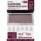 Mcstorey Apple MacBook Pro 13.3 15.4 İnç A1706 A1989 A2159 A1707 A1990 Uyumlu Türkçe Q Klavye Koruyucu Gül Kurusu Silikon Kılıf