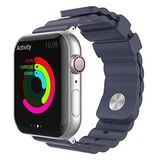 McStorey Apple Watch Silikon Kayış 38-40-41mm Uyumlu Yumuşak Rahat Günlük Kullanım Değiştirilebilir Saat Bandı Gece Mavisi