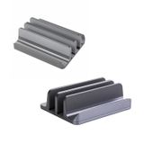 McStorey Laptop Standı Dikey Metal Stand MacBook ile Uyumlu Ergonomik Notebook Bilgisayar Tutucu Masaüstü Düzenleyici Alüminyum Gri