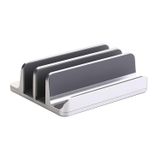 McStorey Laptop Standı Dikey Metal Stand MacBook ile Uyumlu Ergonomik Notebook Bilgisayar Tutucu Masaüstü Düzenleyici Alüminyum Gümüş