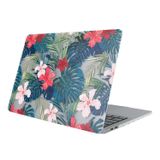 McStorey MacBook Air 13 İnç Kılıf A1369 A1466 Uyumlu Çiçek Desenli Hard Case Sert Koruyucu Kapak Printed Floral Laptop Kılıfı 2010-2017 Yeşil