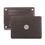 McStorey MacBook Air 13 İnç Kılıf A1369 A1466 Uyumlu Hard Case Sert Koruyucu Kapak Ahşap Dokulu Vinleks Kaplama İnce Hafif Çizilme Korumalı Siyah