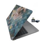 McStorey MacBook Air 13 İnç Kılıf A1932 A2179 A2337 M1 Uyumlu Hard Case Sert Koruyucu Laptop Kılıfı Geometrik Mozaik Desenli