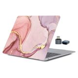 McStorey MacBook Air 13 İnç Kılıf A1932 A2179 A2337 M1 Uyumlu Hard Case Sert Koruyucu Laptop Kılıfı Pembe Mermer Desenli