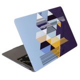 McStorey MacBook Air 13 İnç Kılıf A2337 M1 A2179 A1932 Uyumlu Hard Case Sert Kapak Geometrik Desenli UV Baskılı Koruyucu Kılıf İnce Hafif Laptop Kılıfı Siyah
