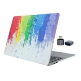 McStorey MacBook Air 13 İnç Kılıf A2337 M1 A2179 A1932 Uyumlu Mat Sert Kapak UV Baskılı Modern Desenli Koruyucu Hard Case İnce Hafif Laptop Kılıfı Çok Renkli