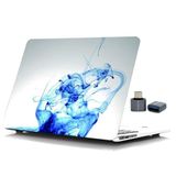 McStorey MacBook Air 13 İnç Kılıf A2337 M1 A2179 A1932 Uyumlu Mat Sert Kapak UV Baskılı Modern Desenli Koruyucu Hard Case İnce Hafif Laptop Kılıfı Mavi
