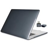 McStorey MacBook Air 13 İnç Kılıf Füme Siyah Şeffaf Kristal Desenli Koruyucu Sert Kapak A2337 M1 2020 ve A2179 2020 A1932 2018-2019 Uyumlu İnce Hafif Laptop Kılıfı