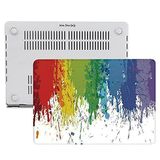 McStorey MacBook Air 13 inç Kılıf Uyumlu A1369 A1466 Renkli Boya Desenli İnce Sert Kapak Darbe Çizilme Koruma Hard Case Mat Yüzey Çok Renkli