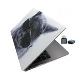 McStorey MacBook Air 13 İnç Sert Kılıf A1932 A2179 A2337 M1 Uyumlu Hard Case Cool Cat Baskılı Koruyucu Laptop Kılıfı