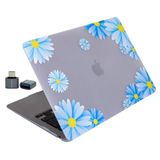 Mcstorey Macbook Air 13 Kılıf A1932 A2179 A2337 M1 Çip Uyumlu Mat Tpu Çiçek Desenli Sert Kapak