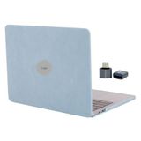 McStorey MacBook Air 13 Kılıf A1932 A2179 A2337 M1 Uyumlu Premium Alcantara Dokulu Hard Case Koruyucu Kılıf Soft Touch Sky Blue