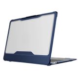 McStorey MacBook Air A1932 Uyumlu 13 İnç Outdoor Karbon Fiber Sert Kapak Darbe Emici Şeffaf Koruma Mavi
