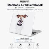 McStorey MacBook Air Kılıf 13 İnç A1369 A1466 Uyumlu Sert Kapak Dog01 Tasarım İnce Hafif Darbe Önleyici Hard Case Çizilmeye Dayanıklı Eski Kasa 2010-2017 Koruyucu Kapak Beyaz