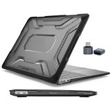 McStorey Macbook Air Kılıf 13 inç A1932 Modeli için Mac Koruyucu Güçlü ve Çizilmeye Dayanıklı Darbe Emici OutDoorSC 2018-2019 ile Uyumlu Siyah