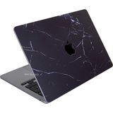 McStorey Macbook Air Kılıf A2179 ile Uyumlu Koruyucu Kaplama Laptop Sticker Marble14 Siyah