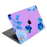 McStorey Macbook Air Kılıf A2179 ile Uyumlu Koruyucu Sticker Laptop Kaplama Flower03 Açık Lila