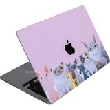 McStorey Macbook Air M1 Kılıf A2337 ile Uyumlu Koruyucu Kaplama Laptop Sticker Animal03 Açık Pembe