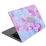 McStorey Macbook Air M1 Kılıf Yapıştırma Laptop Kaplama Sticker Koruyucu A2337 ile Uyumlu Flower03 Açık Pembe