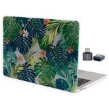 McStorey MacBook Air M1 Kılıfı 13 İnç A2337 A2179 A1932 Uyumlu Sert Kapak Hard Case Koruyucu Kılıf MacBook Air 13 İnç Kılıfı Çizilme ve Darbe Koruyucu Baskılı Tropikal Çiçek Yaprak Desenli Açık Yeşil