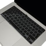 McStorey Macbook Air Pro Klavye Kılıfı Arapça Baskı M1-M2-M3 A2681 A2941 A2442 A2779 A2992 A2918 A2485 A2780 A2991 ile Uyumlu - Siyah