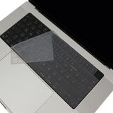 McStorey Macbook Air Pro Klavye Kılıfı UK(EU) İngilizce M1-M2-M3 A2681 A2941 A2442 A2485 A2992 A2991 - Şeffaf