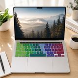 McStorey MacBook Klavye Koruyucu US İngilizce A2338 M1 M2 13 inç A2251 A2289 A2141 16 inç US ANSI Düz Enter Silikon Keyboard Cover Touch Bar Pembe Yeşil