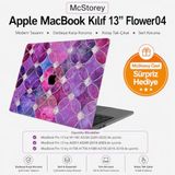 McStorey MacBook Pro 13 Çiçek Desenli Kılıf A1706 A1708 A1989 A2159 A2251 A2289 A2338 M1 M2 Uyumlu Baskılı Sert Kılıf İnce Hafif Koruyucu Kapak Açık Pembe