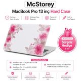 McStorey MacBook Pro 13 Çiçek Desenli Kılıf A1706 A1708 A1989 A2159 A2251 A2289 A2338 M1 M2 Uyumlu Baskılı Sert Kılıf İnce Hafif Koruyucu Kapak Pembe