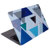 McStorey MacBook Pro 13 Geometrik Desenli Kılıf A1706 A1708 A1989 A2159 A2251 A2289 A2338 M1 M2 Uyumlu Baskılı Kristal Sert Kılıf Koruyucu Kapak Lacivert Mavi