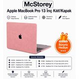 Mcstorey Macbook Pro 13 İnç Kılıf A2338 M1 M2 Uyumlu Kumaş Kaplama Sert Koruyucu Hard Case A1706 A17
