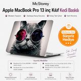 McStorey MacBook Pro 13 Kedi Desenli Kılıf A1706 A1708 A1989 A2159 A2251 A2289 A2338 M1 M2 Uyumlu TPU Sert Kılıf İnce Hafif Koruyucu Kapak Çok Renkli